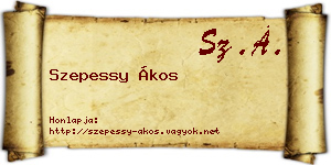 Szepessy Ákos névjegykártya