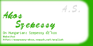 akos szepessy business card